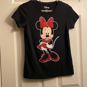 New with tags Girls Disney Black short sleeve size large 10/12 Minnie